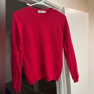 Lochmere 100% Cashmere Sweater Red Crewneck